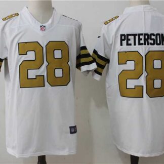 Nike New Orleans Saints #28 Adrian Peterson White Vapor Untouchable Player Limited Jersey