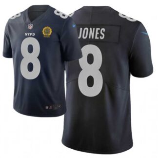 Nike Giants 8 Daniel Jones Navy City Edition Vapor Untouchable Limited Jersey Dyin