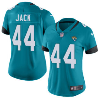 Nike Jacksonville Jaguars #44 Myles Jack Teal Green Alternate Women’s Stitched NFL Vapor Untouchable Limited Jersey