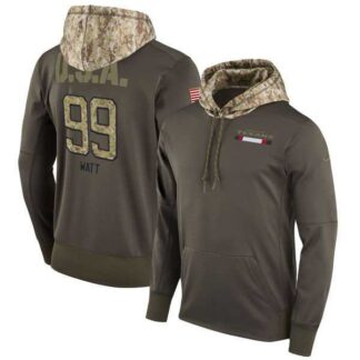 Nike Texans 99 J.J. Watt Men's Olive Salute To Service Pullover Hoodie