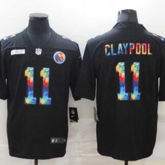 Nike Pittsburgh Steelers #11 Chase Claypool Multi-Color Black Crucial Catch Vapor Untouchable Limited Jersey