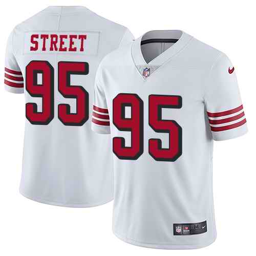 Nike Men & Women & Youth 49ers 95 Kentavius Street White Color Rush Vapor Untouchable Limited Jersey