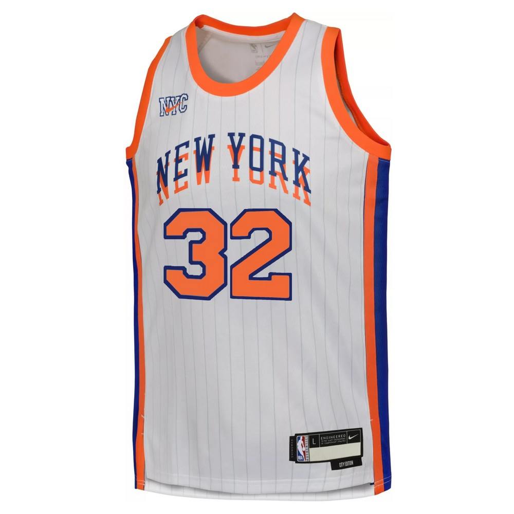 Karl-Anthony Towns New York Knicks Nike Unisex 2024/25 Swingman Player Jersey - City Edition - White - Image 2
