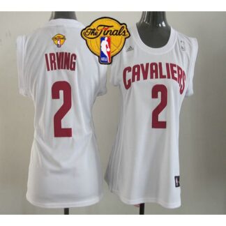 Women’s Cavaliers #2 Kyrie Irving White The Finals Patch Fashion Stitched NBA Jersey