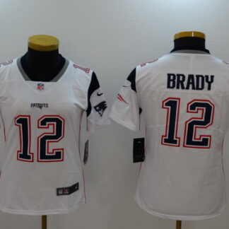 Women's New England Patriots #12 Tom Brady White 2017 Vapor Untouchable Stitched NFL Nike Limited Jersey