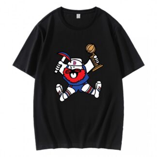 Denver Maxie Miner Holding Championship Trophy T-Shirt