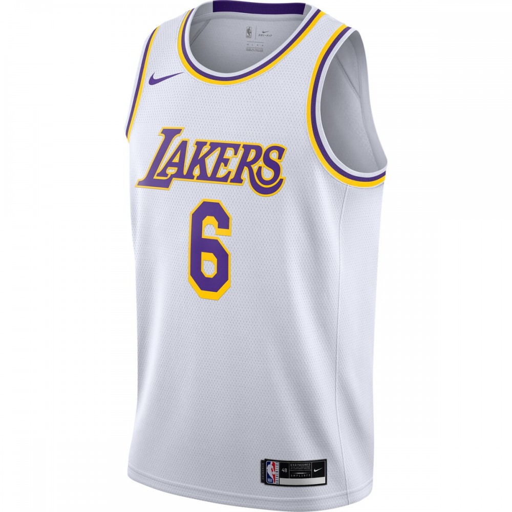 LeBron James Los Angeles Lakers Nike 2021/22 #6 Swingman Player Jersey White - Association Edition - Image 2