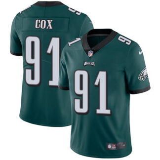 Nike Philadelphia Eagles #91 Fletcher Cox Midnight Green Team Color Men’s Stitched NFL Vapor Untouchable Limited Je...