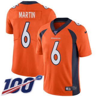 Nike Denver Broncos #6 Sam Martin Orange Team Color Youth Stitched NFL 100th Season Vapor Untouchable Limited Jersey