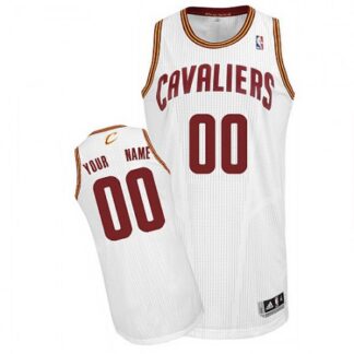 Men's Cleveland Cavaliers White Authentic Custom Jersey