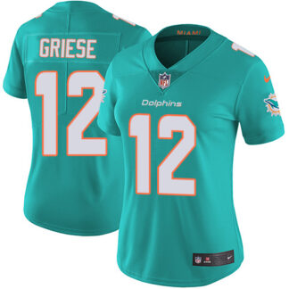 Nike Miami Dolphins #12 Bob Griese Aqua Green Team Color Women’s Stitched NFL Vapor Untouchable Limited Jersey