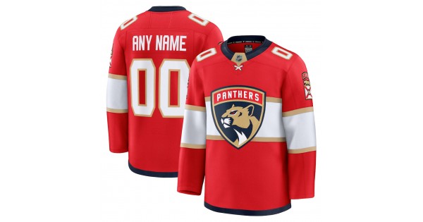 Florida Panthers Fanatics Red Home Premium Custom Jersey - Image 2