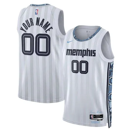Men's Memphis Grizzlies Nike White 2025/26 City Edition Swingman Custom Jersey