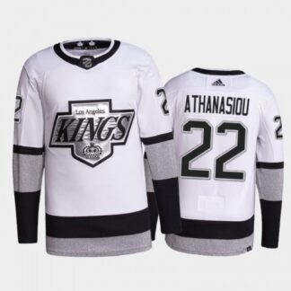 Adidas Los Angeles Kings #22 Andreas Athanasiou Men’s 2021-22 Alternate Authentic NHL Jersey – White Men’s