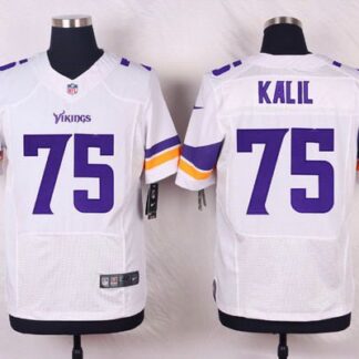 Men's Minnesota Vikings #75 Matt Kalil White Road NFL Nike Elite Jersey