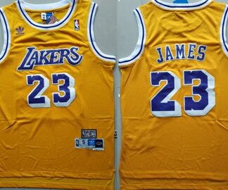 Youth Los Angeles Lakers #23 Lebron James Yellow Hardwood Classics Jersey
