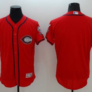 Cincinnati Reds Customized Men's Red USA Independence Day Flexbase Collection Stitched Baseball Jersey