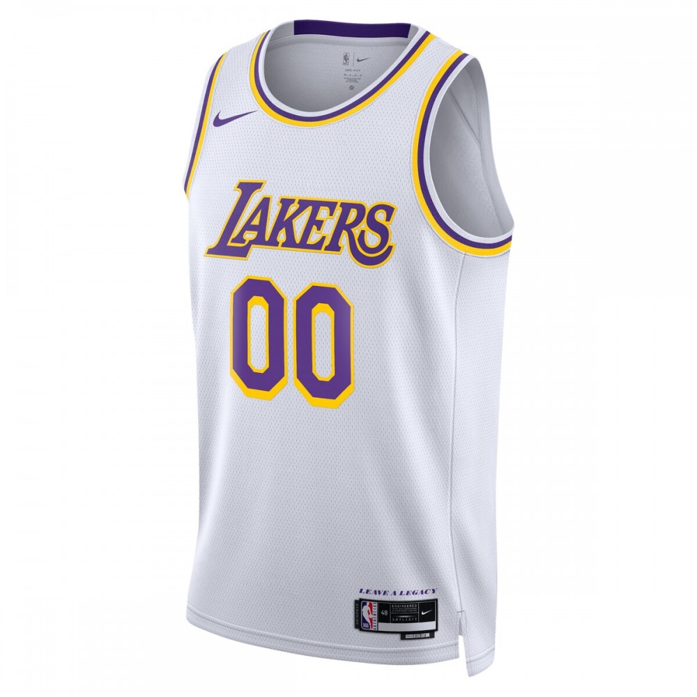 Los Angeles Lakers Nike Unisex 2022/23 Swingman Custom Jersey White - Association Edition - Image 2