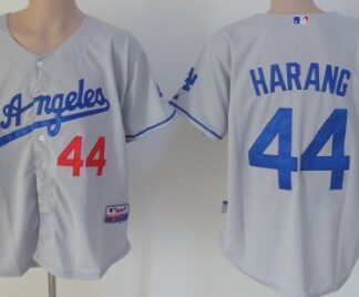 Los Angeles Dodgers #44 Aaron Harang Gray Jerseys