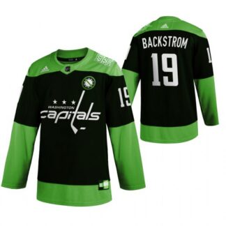 Washington Capitals #19 Nicklas Backstrom Men’s Adidas Green Hockey Fight nCoV Limited NHL Jersey