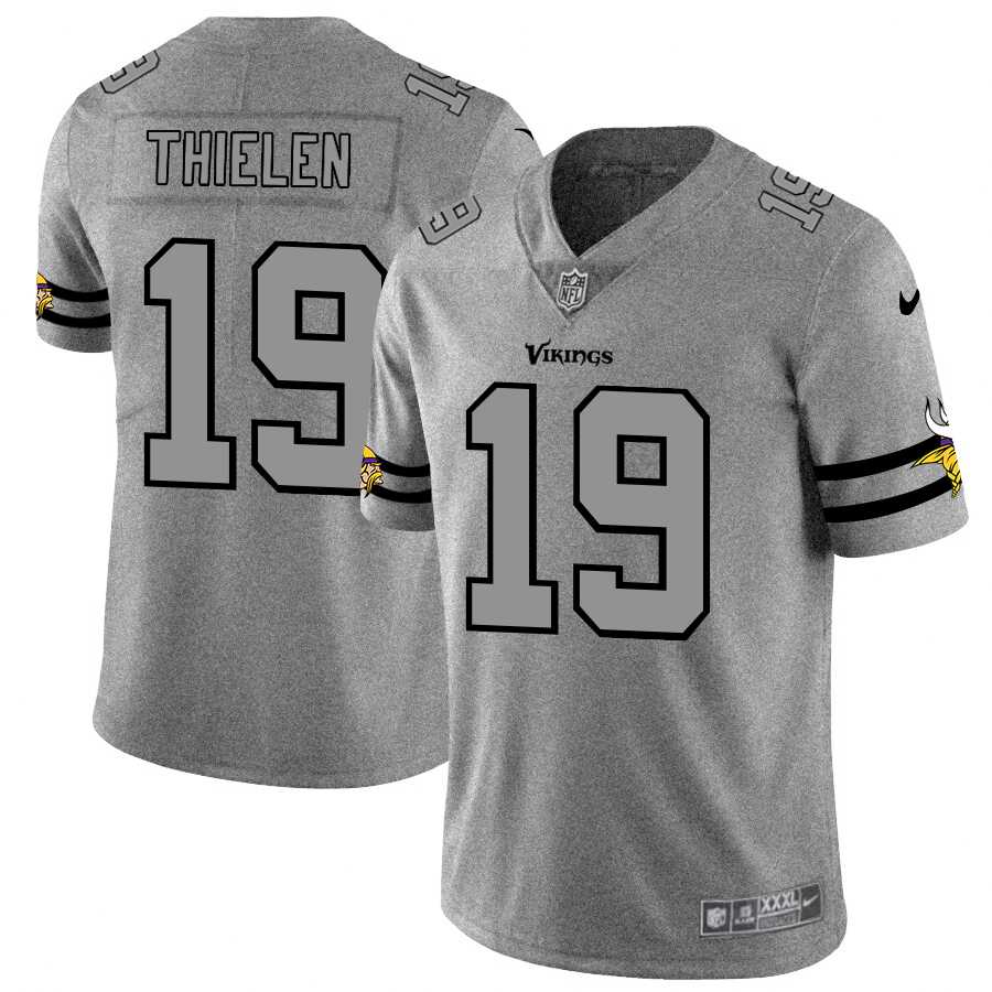 Nike Vikings 19 Adam Thielen 2019 Gray Gridiron Gray Vapor Untouchable Limited Jersey Dyin