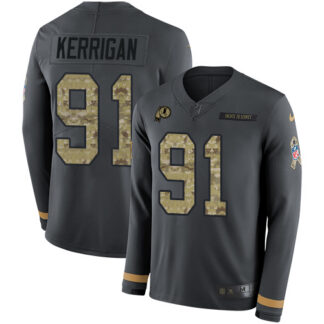 Nike Washington Football Team #91 Ryan Kerrigan Anthracite Salute to Service Youth Stitched NFL Limited Therma Long...