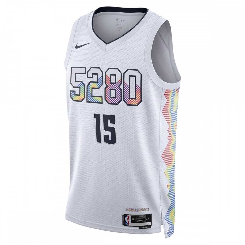 Nikola Jokic Denver Nuggets Nike Unisex 2024/25 Swingman Player Jersey - City Edition - White - Image 2