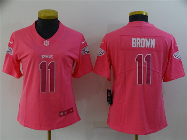 Womens & Youth Philadelphia Eagles Active Player Custom Pink Stitched Football Jersey