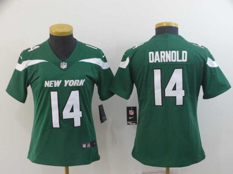 Women Nike Jets 14 Sam Darnold Green New 2019 Vapor Untouchable Limited Jersey