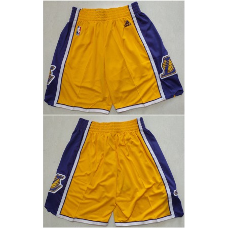 Men's Los Angeles Lakers Yellow Shorts (Run Small) JWFN