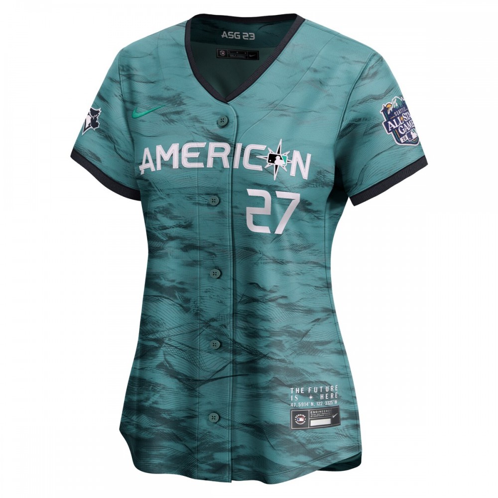 Vladimir Guerrero Jr. American League Nike Women's 2023 MLB All-Star Game Limited Player Jersey - Teal - Image 2