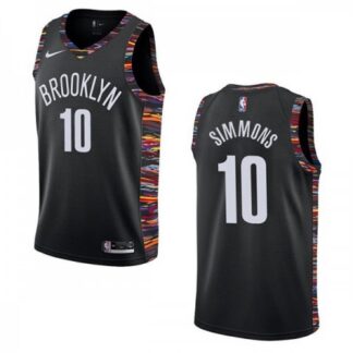 Men's Brooklyn Nets #10 Ben Simmons Black Stitched Basketball Jersey 2FND