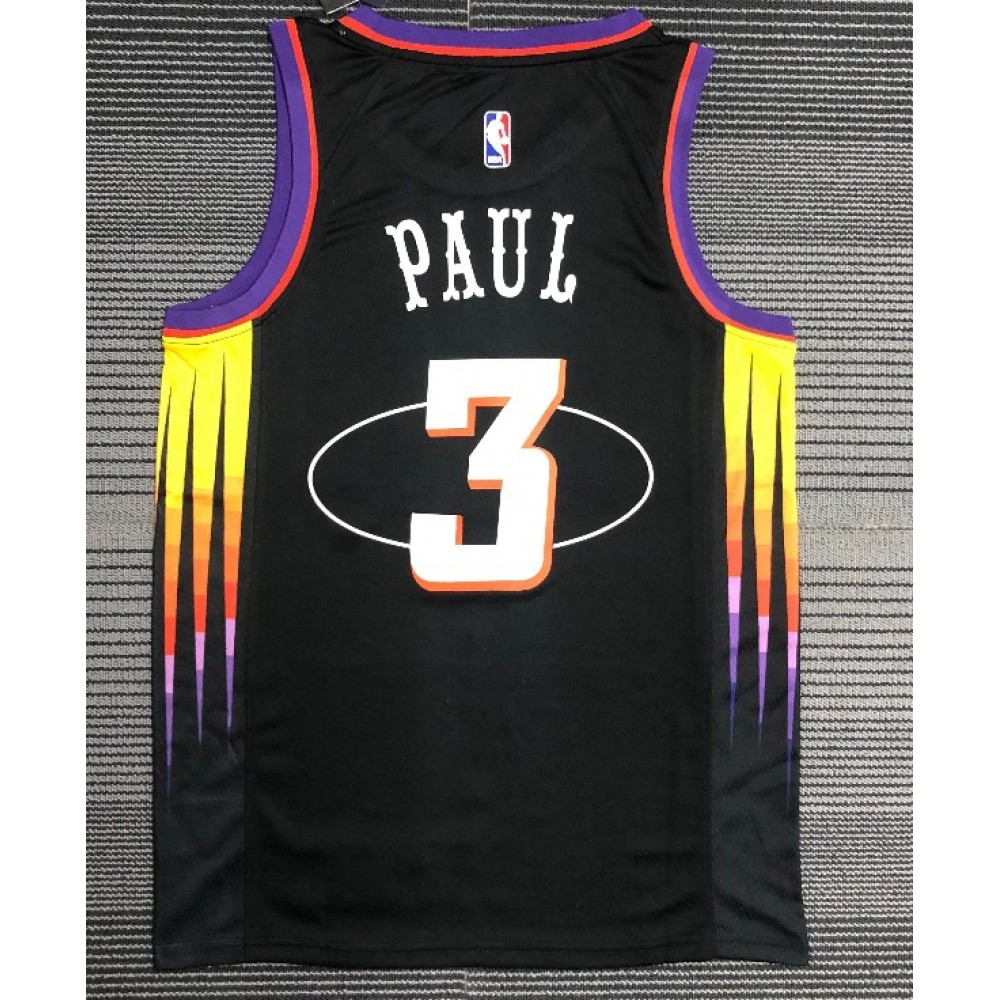 Men's Phoenix Suns Chris Paul #3 Nike Black 2021/22 Swingman NBA Jersey-Mixtape Edition - Image 2