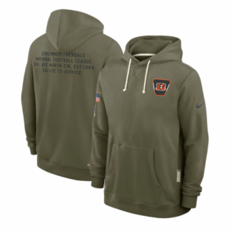 Cincinnati Bengals Salute to Service Sideline Dominant Force NFL Pullover Hoodie