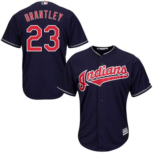 Cleveland Indians #23 Michael Brantley Navy Blue Alternate Stitched Youth MLB Jersey