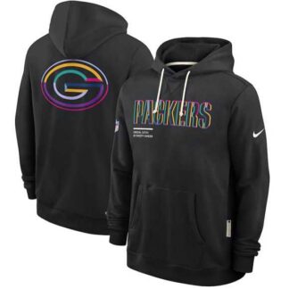 Men's Green Bay Packers Black 2025 Crucial Catch Dri-FIT Hoodie