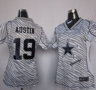 Nike Dallas Cowboys #19 Miles Austin 2012 Womens Zebra Fashion Jersey
