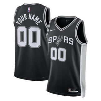 Women's San Antonio Spurs Nike Black Swingman Icon Edition Custom Jersey