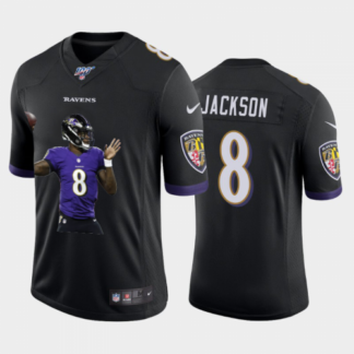Baltimore Baltimore Ravens #8 Lamar Jackson Nike Team Hero 7 Vapor Limited NFL 100 Jersey Black