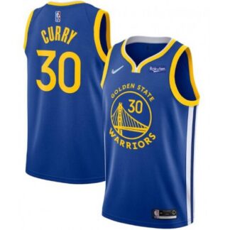 Men's Golden State Warriors #30 Stephen Curry Royal Icon Edition Stitched Jersey 37S2