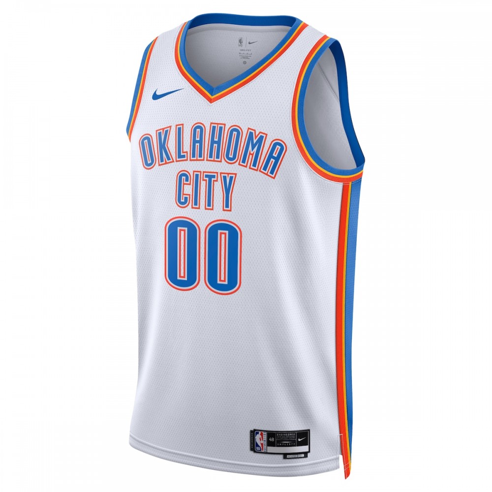 Oklahoma City Thunder Nike Unisex 2022/23 Swingman Custom Jersey White - Association Edition - Image 2