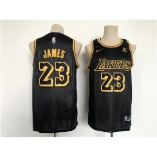 Men's Los Angeles Lakers #23 LeBron James Black Stitched Basketball Jersey IXGN