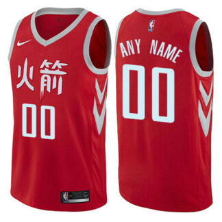 Men's Nike Houston Rockets Customized Authentic Red NBA City Edition Jersey