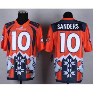 Nike Denver Broncos #10 Emmanuel Sanders Orange Men’s Stitched NFL Elite Noble Fashion Jersey
