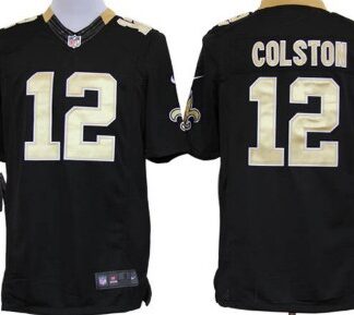 Nike New Orleans Saints #12 Marques Colston Black Limited Jersey