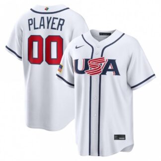 USA Baseball Nike 2026 World Baseball Classic Home Stadium Custom Jersey - White