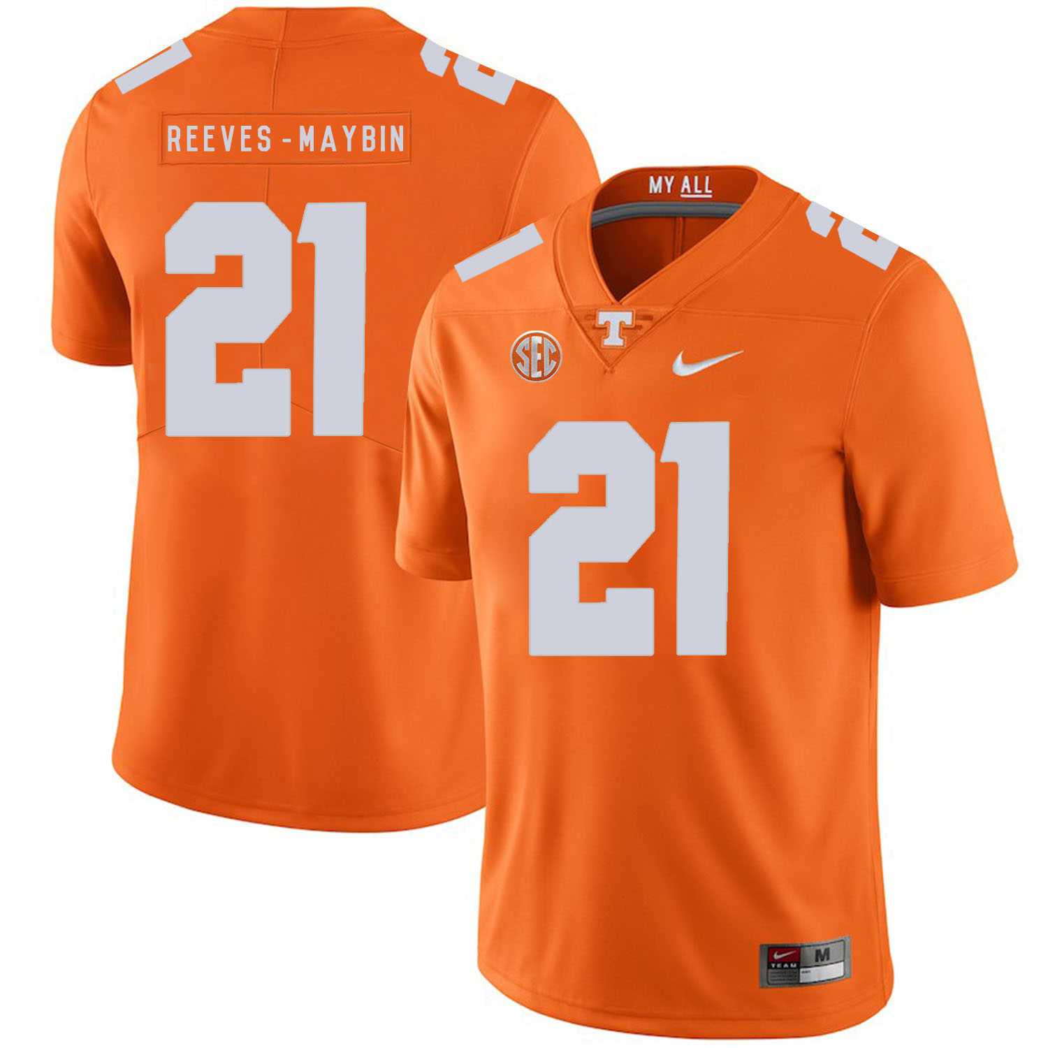 Tennessee Volunteers 21 Jalen Reeves Maybin Orange Nike College Football Jersey Dzhi