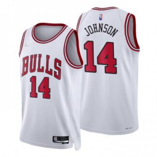 Nike Chicago Bulls #14 Stanley Johnson White Men’s 2021-22 NBA 75th Anniversary Diamond Swingman Jersey – Associati...