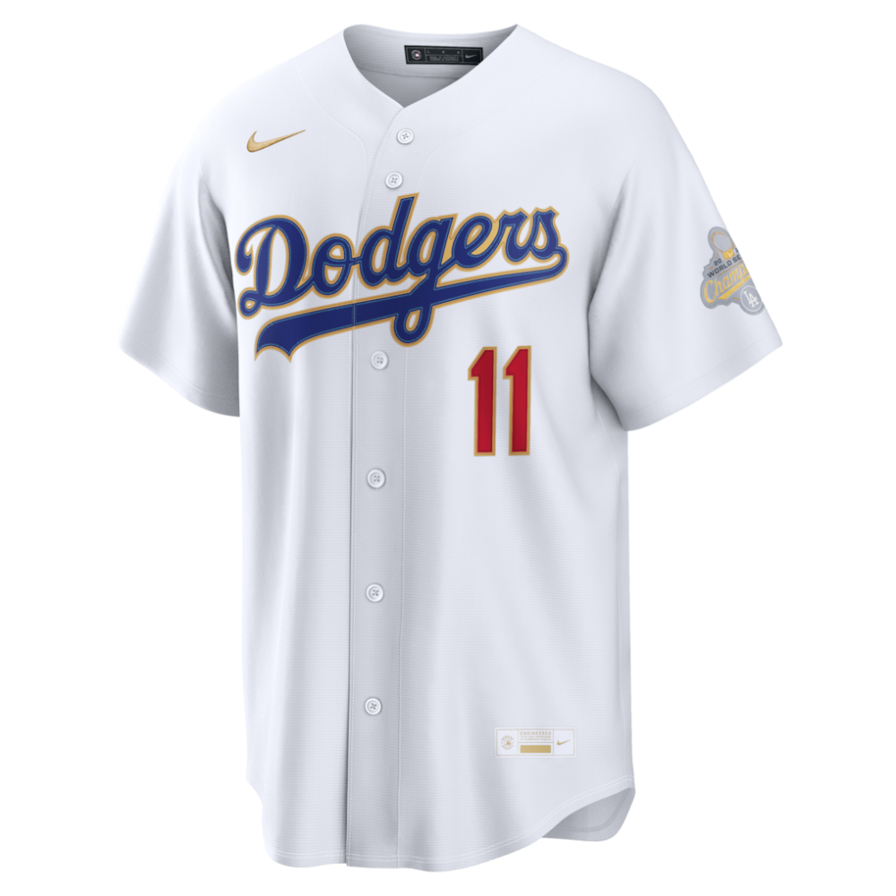 Roki Sasaki Los Angeles Dodgers Nike 2026 Gold Collection Stadium Jersey - White - Image 2