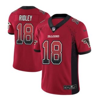 Nike Atlanta Falcons #18 Calvin Ridley Red Team Color Men’s Stitched NFL Limited Rush Drift Fashion Jersey